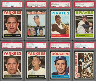 1964 Topps Stars and Hall of Famers PSA-Graded Collection (8)